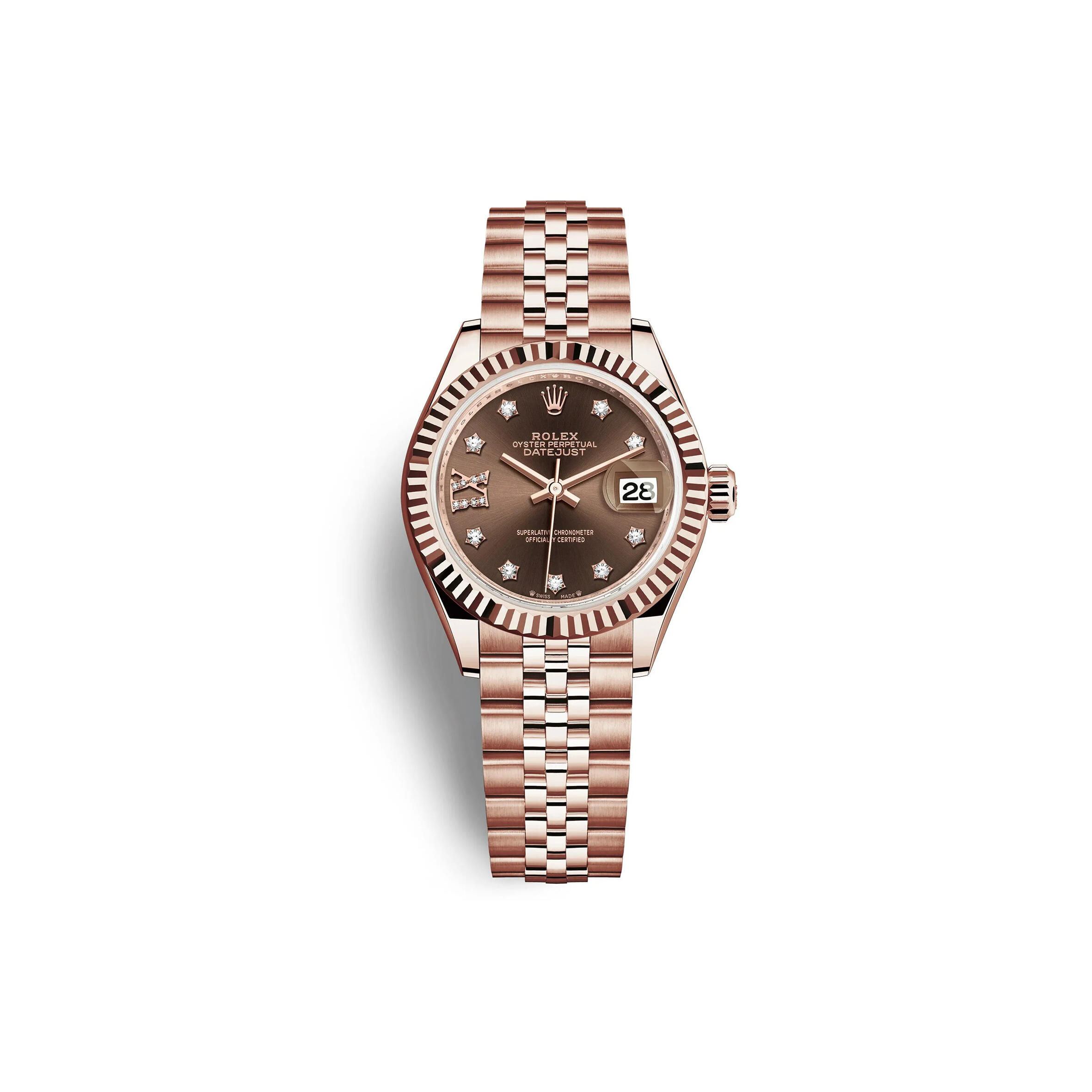 ROLEX DATEJUST LADY 28 EVEROSE GOLD 279175-0004